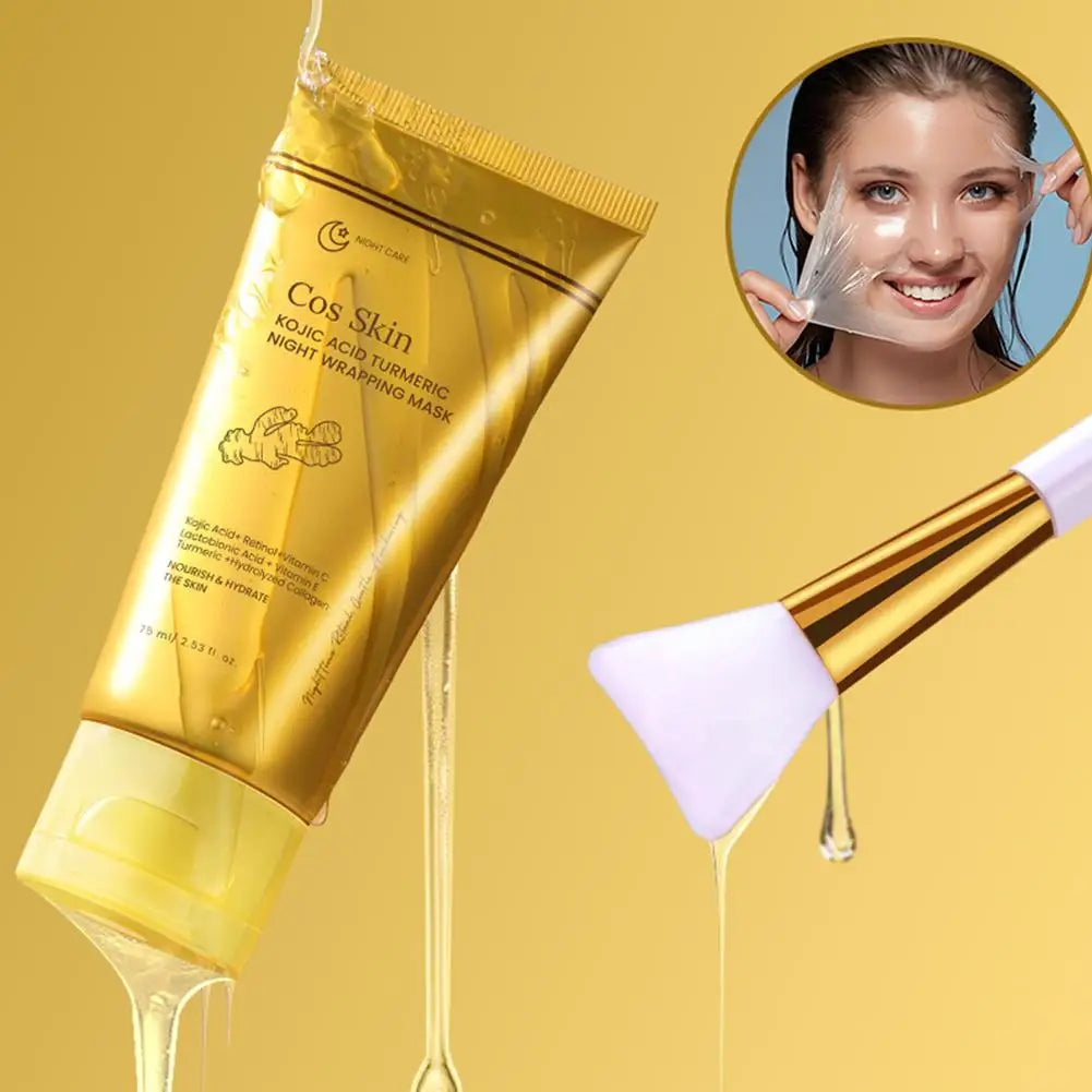 Kojic Acid Turmeric Wrapping Peel Off Mask Nourishes Hydrolyzed