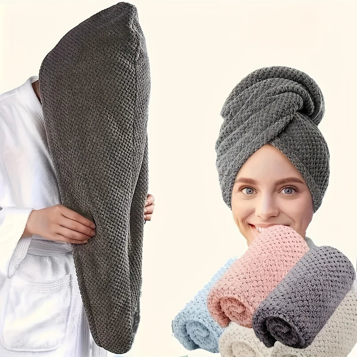 Microfibre Hair Towel Wrap – Quick-Drying & Ultra-Absorbent