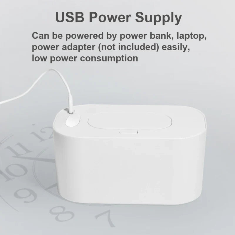 Baby Wipe Warmer | Digital Display & Adjustable Temp, USB