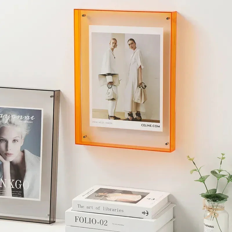 Transparent Acrylic Photo Frame – Wall Mount or Tabletop
