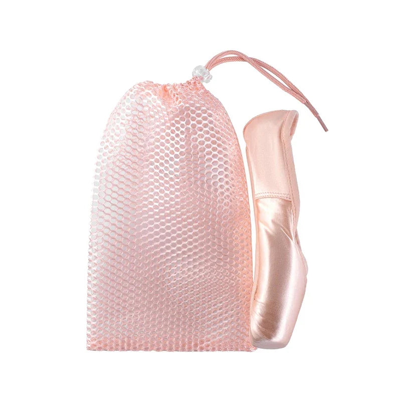 Drawstring Ballet Bag – Mesh Pointe Shoe Storage for Dancers