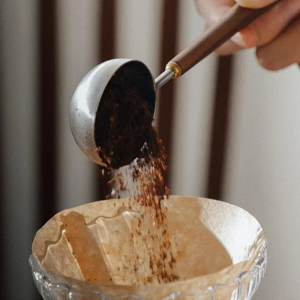 25ml Walnut Wood Coffee Measuring Spoon – Stainless Steel