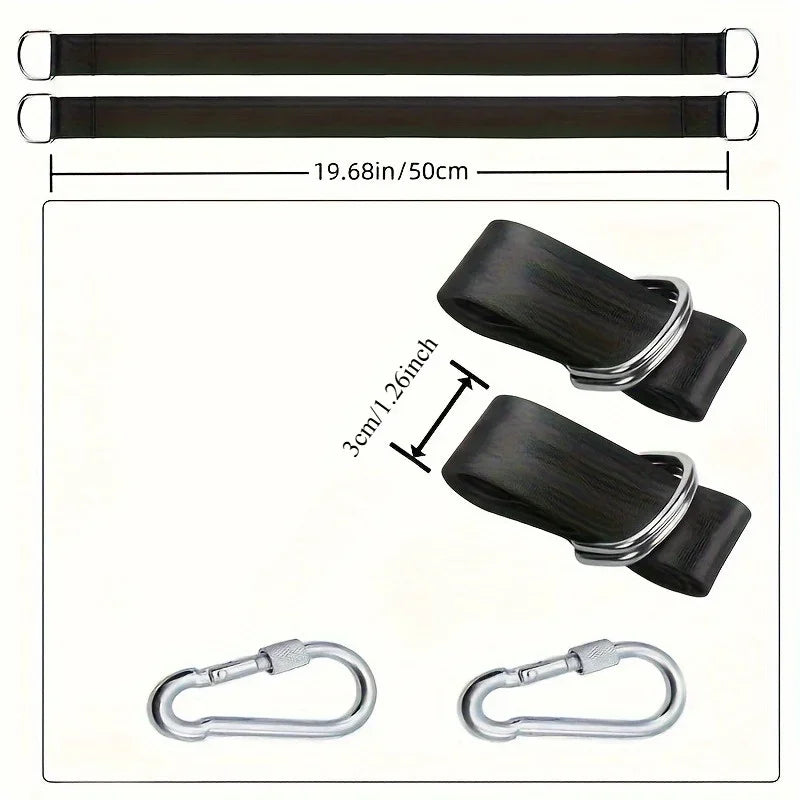 Camping Hammock Straps with Safety Locks – Nylon Slings