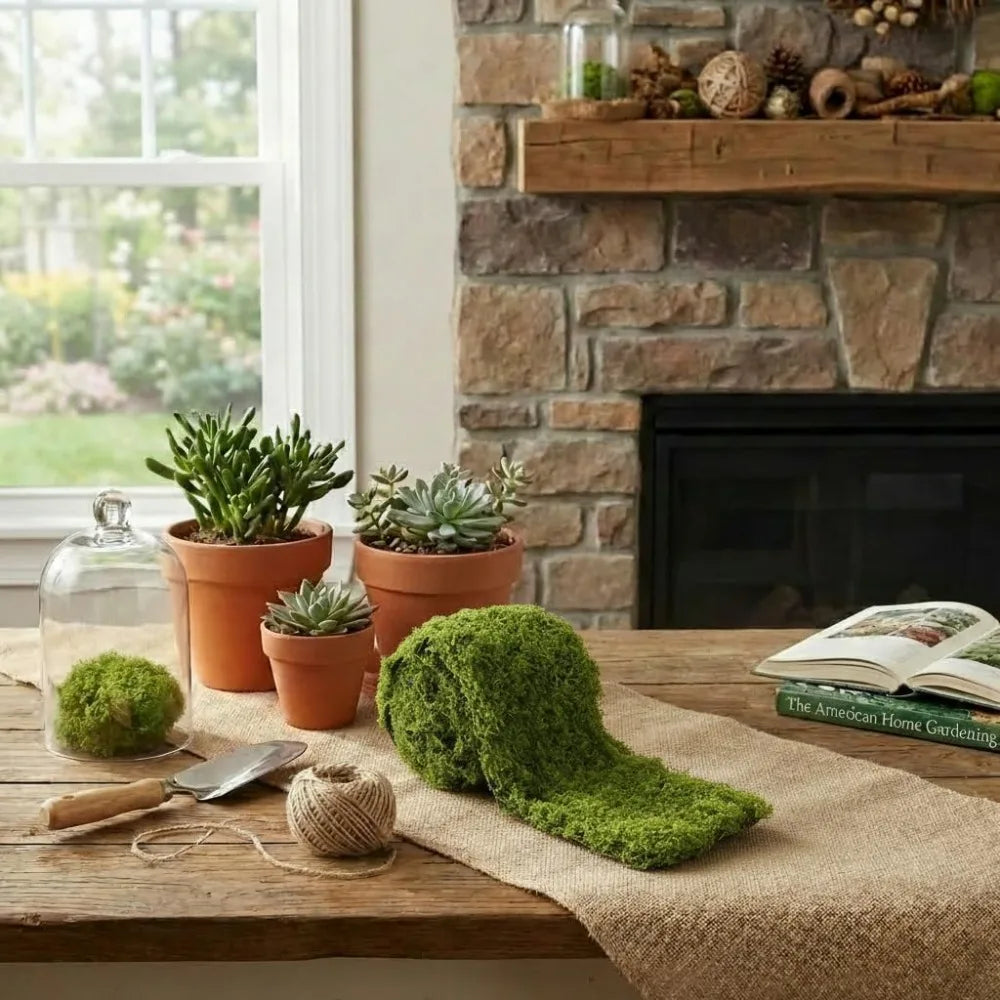 Artificial Moss Table Runner – Faux Grass Mat for Wedding Decor
