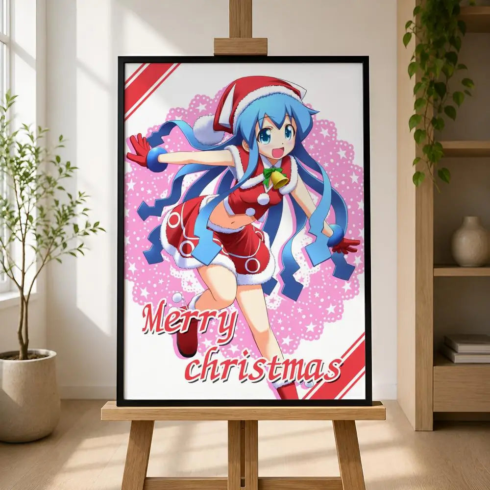 Anime Squid Girl Waterproof PVC Peel-and-Stick Wall Poster