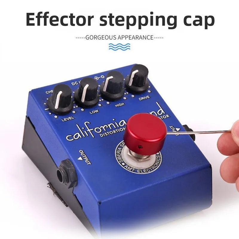 Guitar Effect Pedal Foot Nail Cap Pad Cover Aluminum Tread Knob