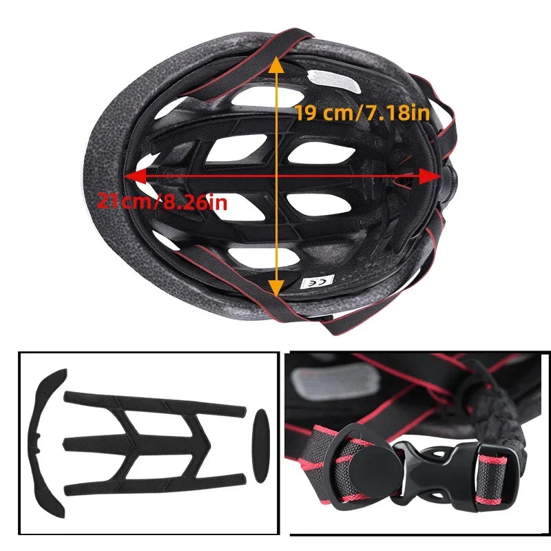 X-TIGER Adult Cycling Helmet with LED Tail Light & Brim