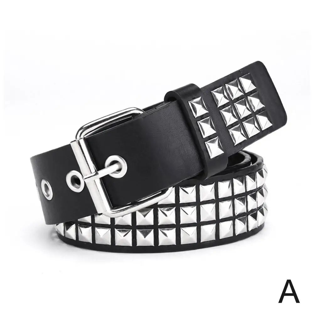 Women's Gothic Punk Studded PU Belt – Rivet Waist Cincher