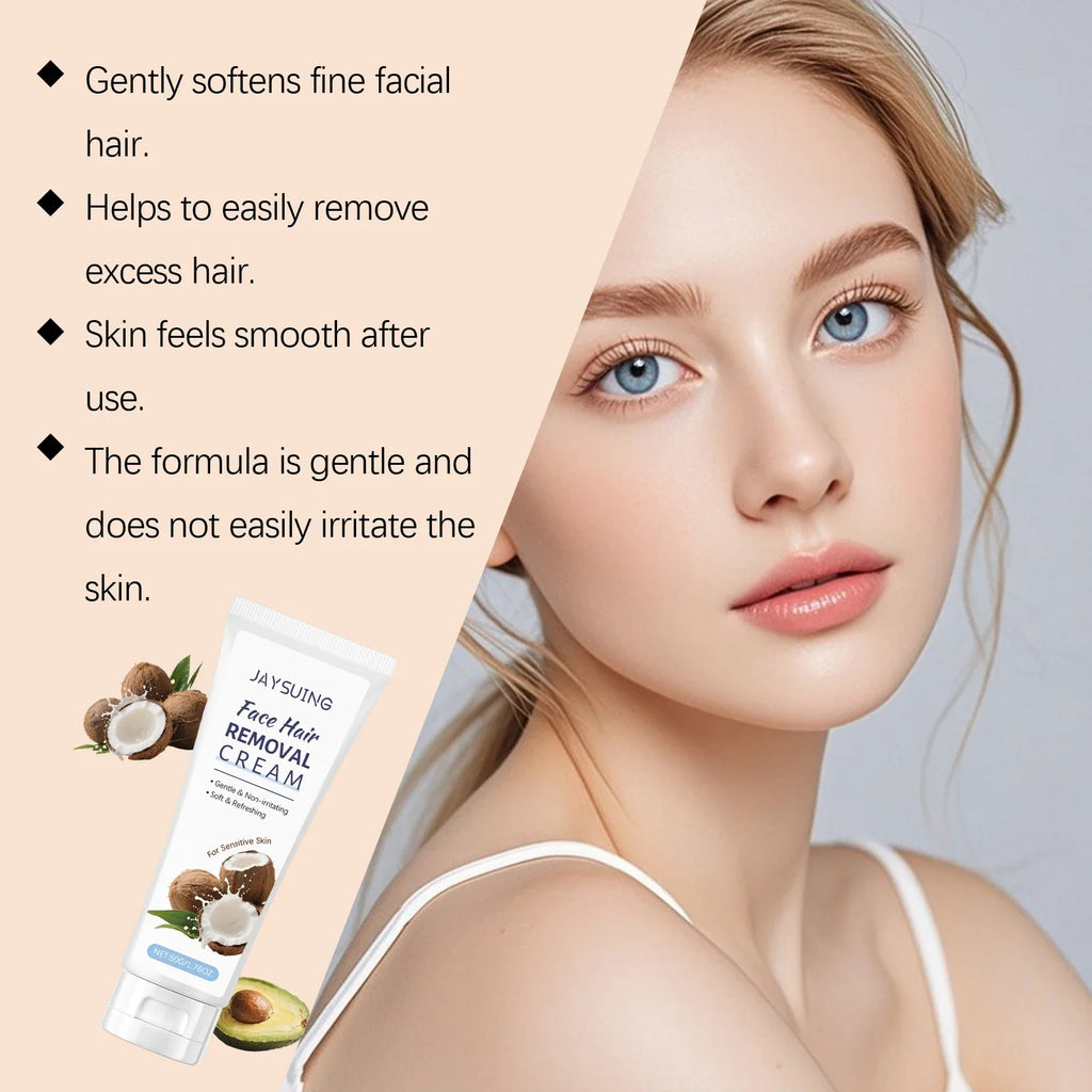 Jaysuing Coconut Facial Hair Removal Cream – Gentle 50g