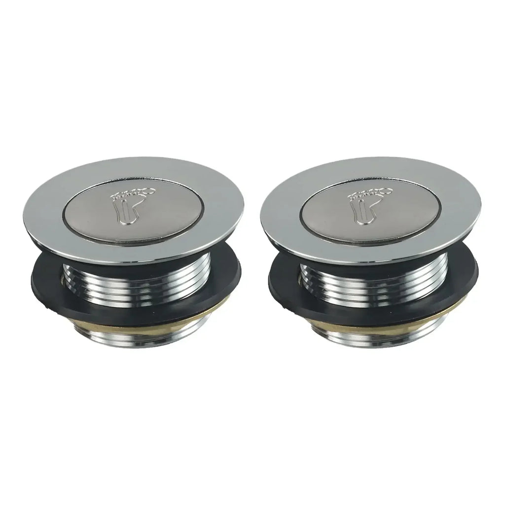 Brass Push-Button Bathtub Pop-Up Drain | Tub Replacement Part