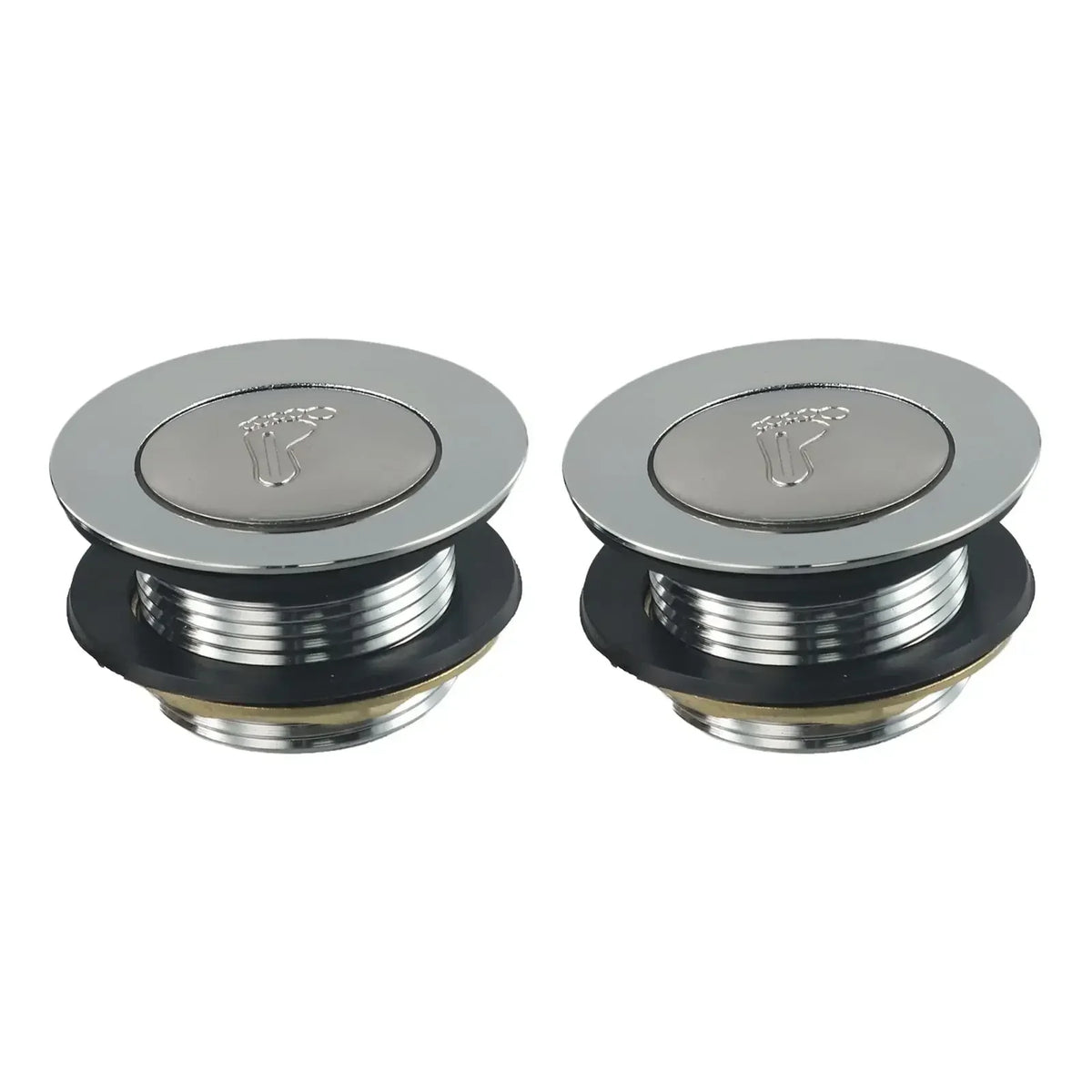 Brass Push-Button Bathtub Pop-Up Drain | Tub Replacement Part