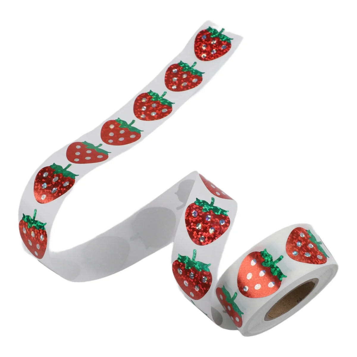 500 Holographic Strawberry Stickers Decorating Recipe Cards Meal