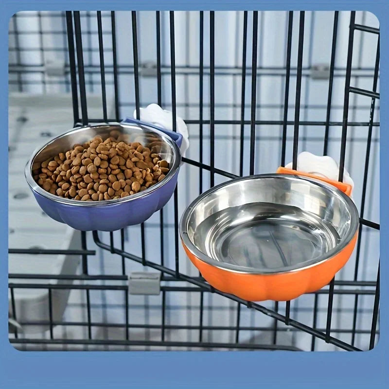 Pumpkin Cage Bowl for Small Pets – Hanging Food & Water Feeder