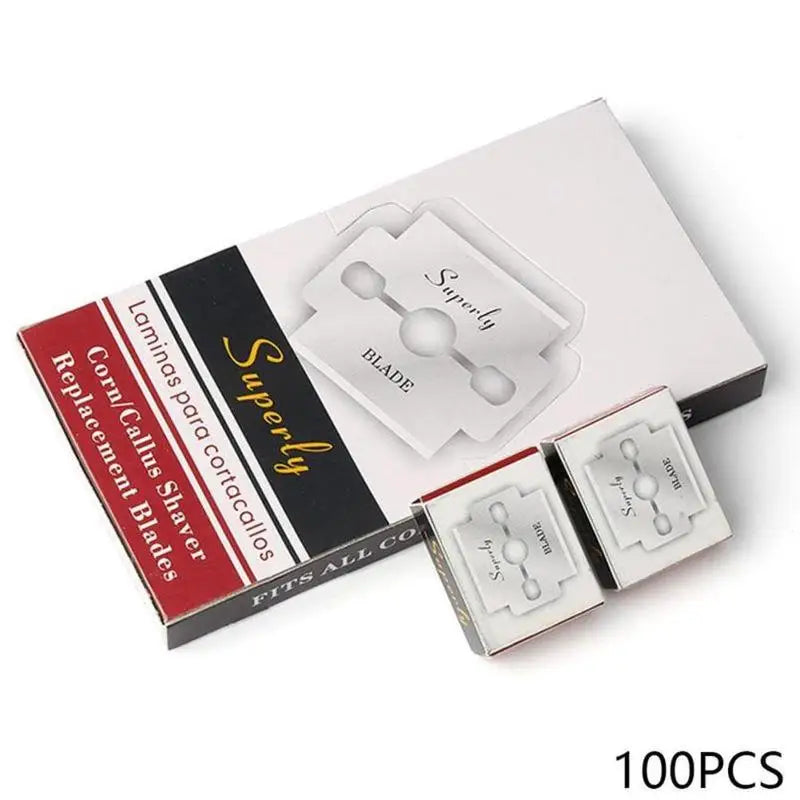 100-Pack Steel Pedicure Replacement Blades – Dead Skin Remover