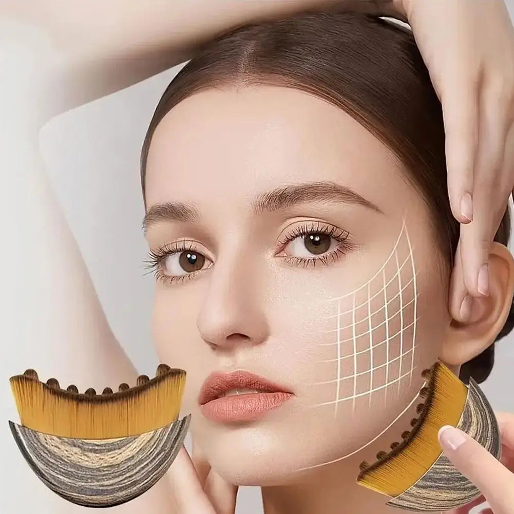 Chin & Jawline Contour Massage Brush – Face Sculpting Tool