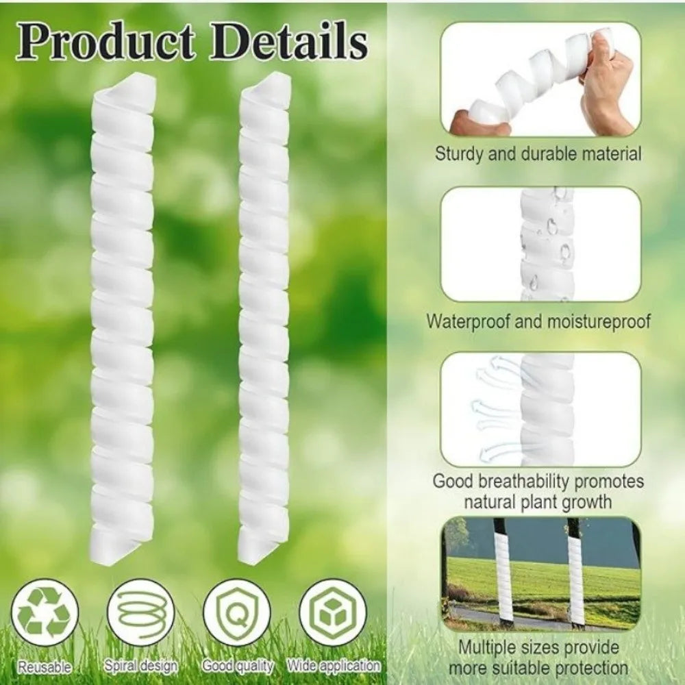 Spiral Tree Bark Protector Guard 40cm – 4-Pack Flexible Wrap