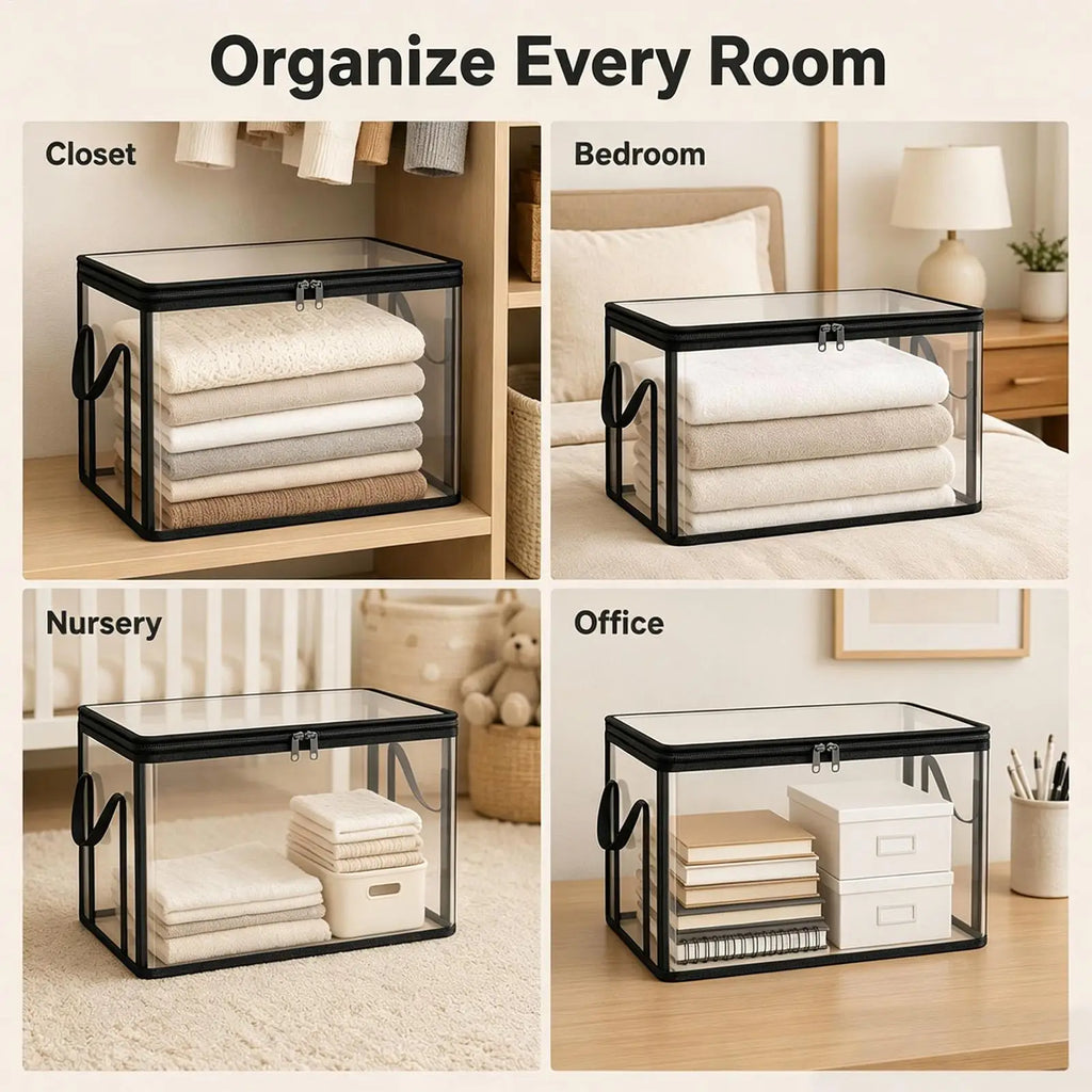 Heavy Duty Storage Bags Handles Foldable Packing Tote Travel Moving