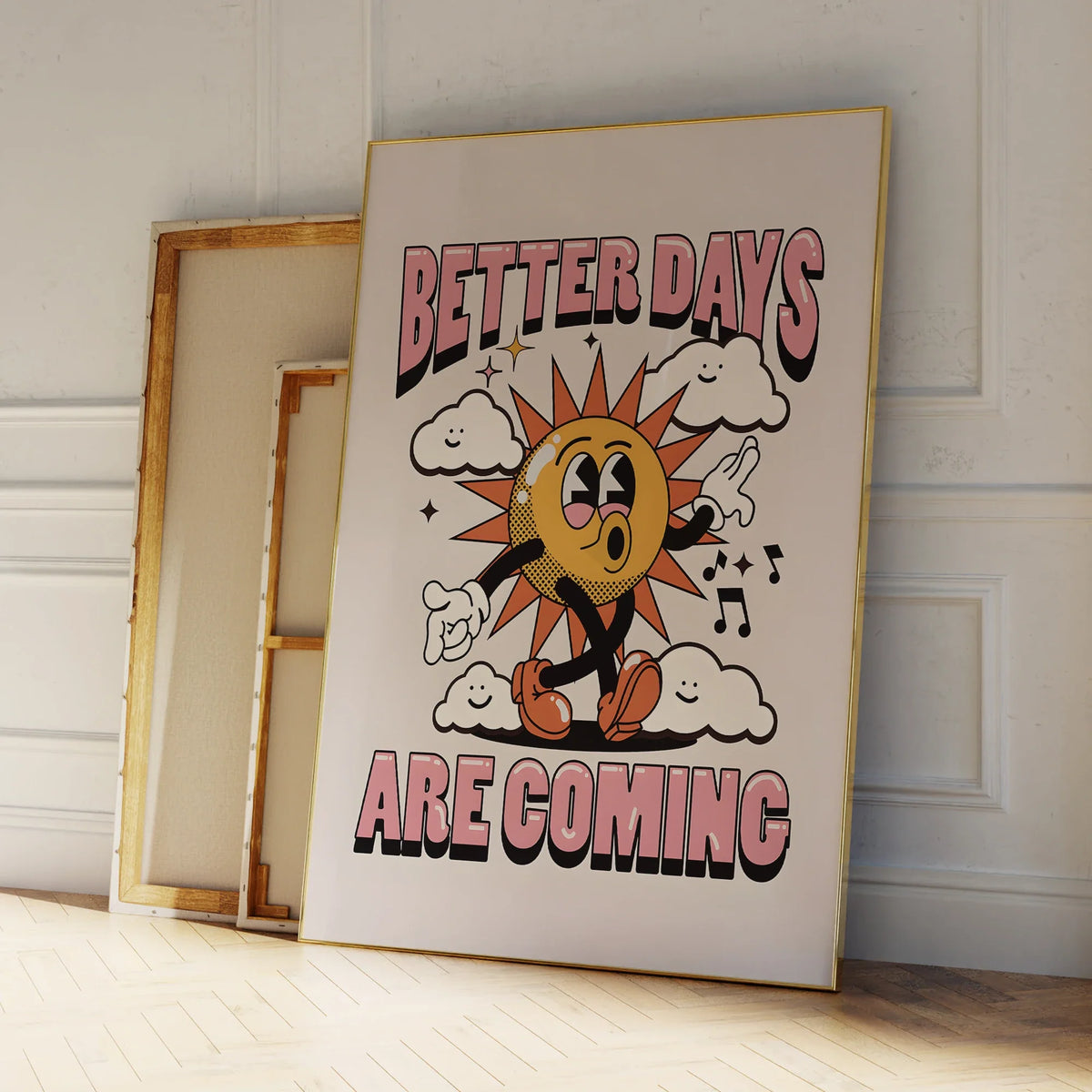 "Better Days Are Coming" Motivational Canvas Wall Art Print