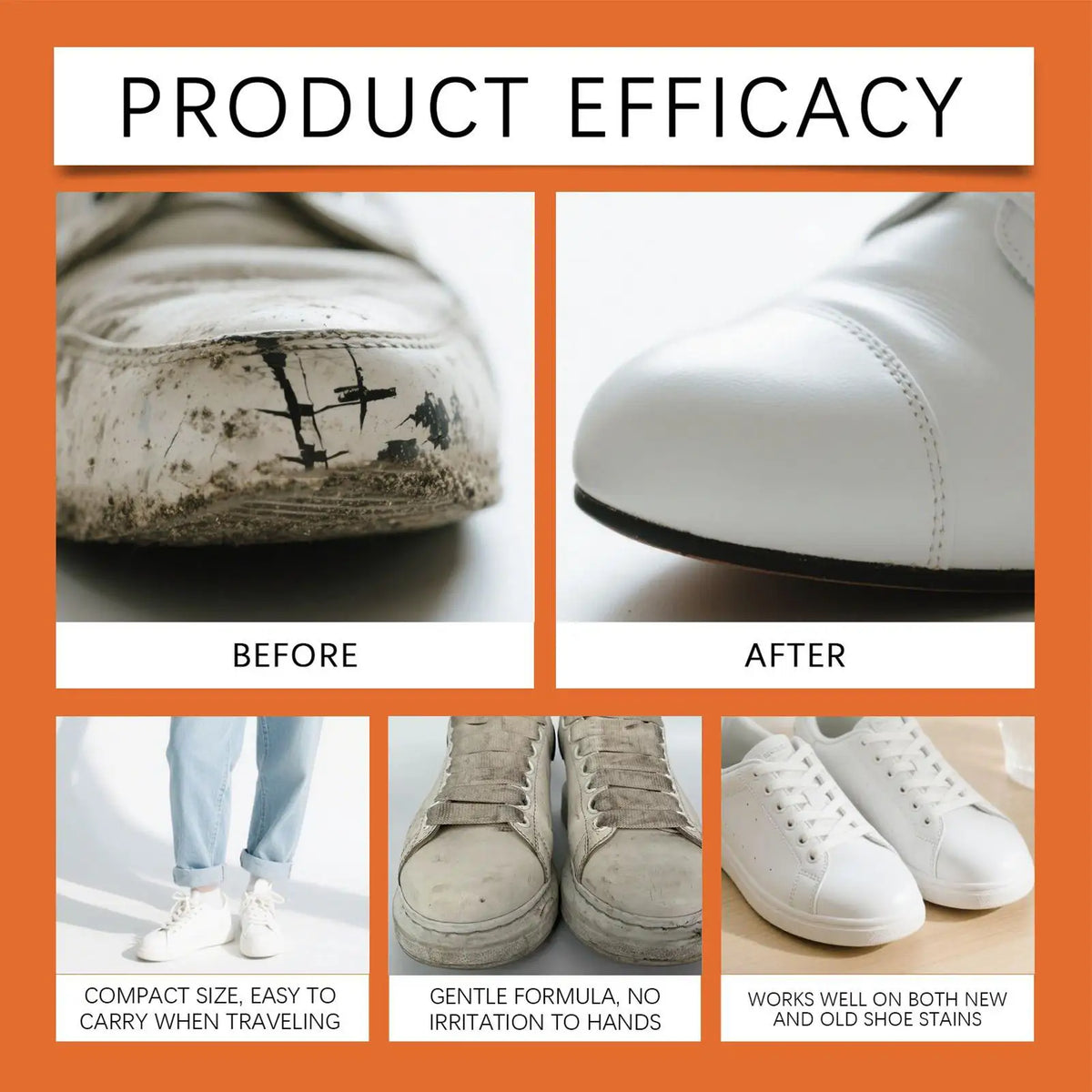 Shoe Cleaning Kit 100ml – Stain Remover & Brush for Sneakers