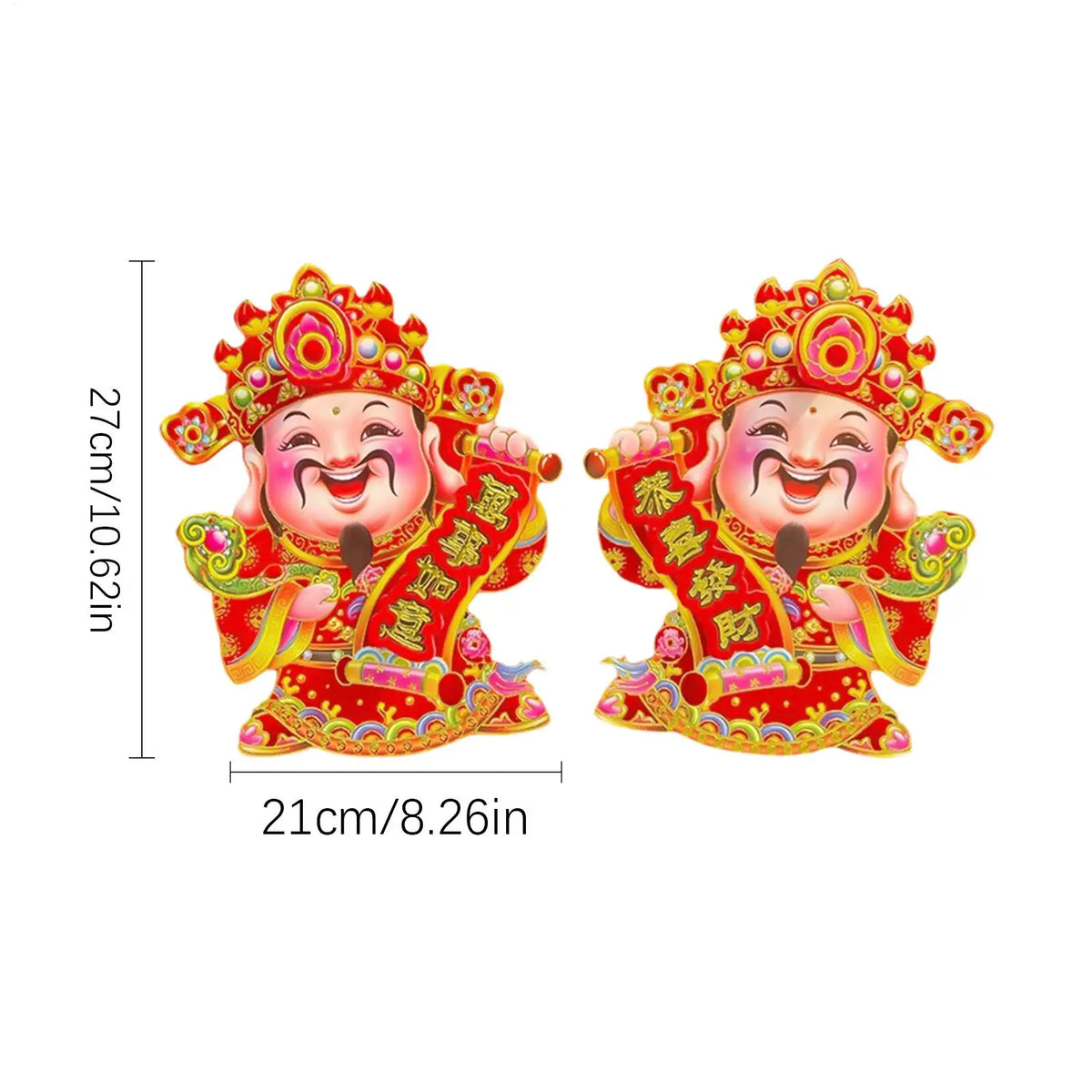 Chinese New Year Wealth God Stickers – Lunar New Year Decals