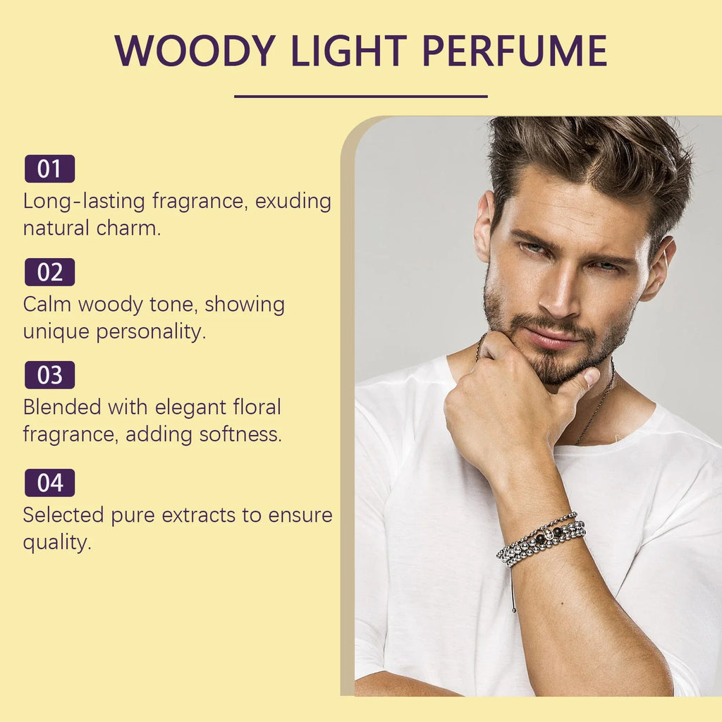 Woody Eau de Cologne – Long-Lasting Fresh Men's Perfume 50ml