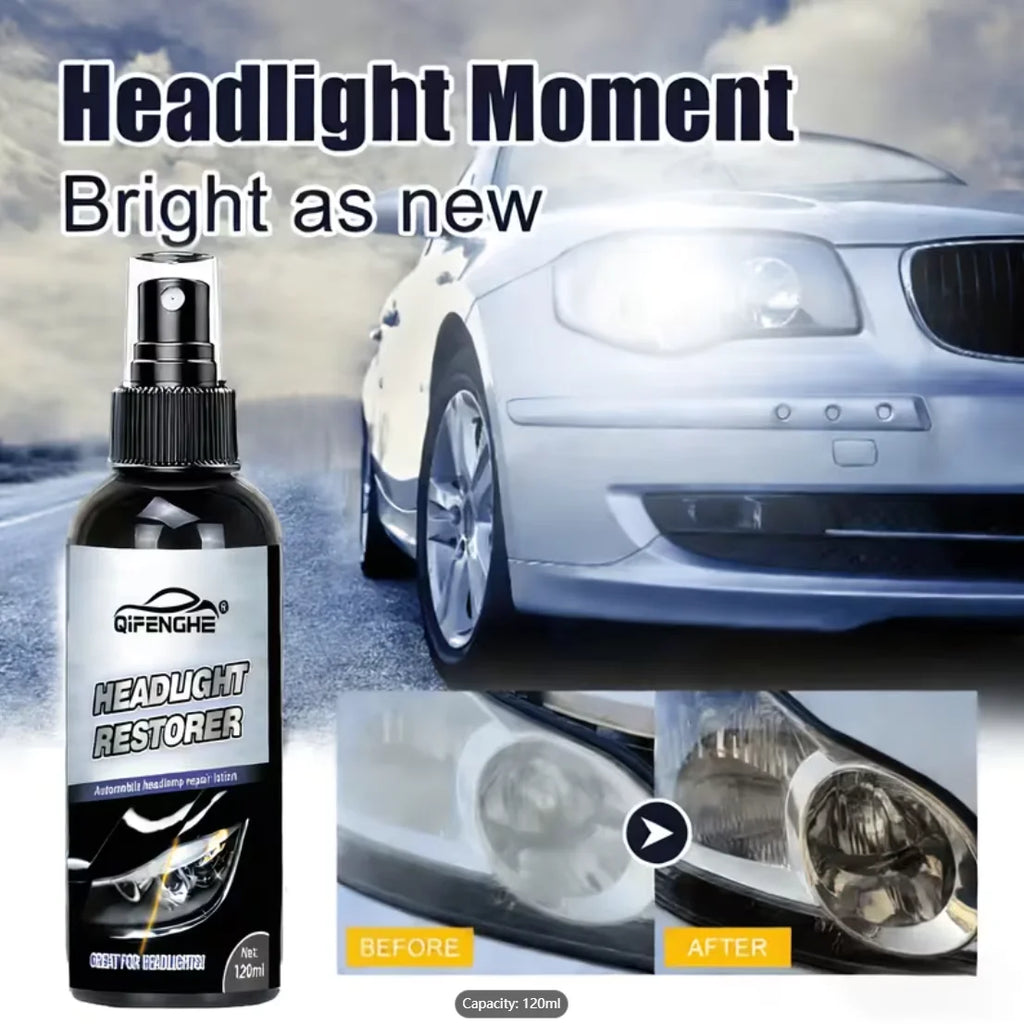 Headlight Restorer & Protectant – Clears Faded Yellow Lenses