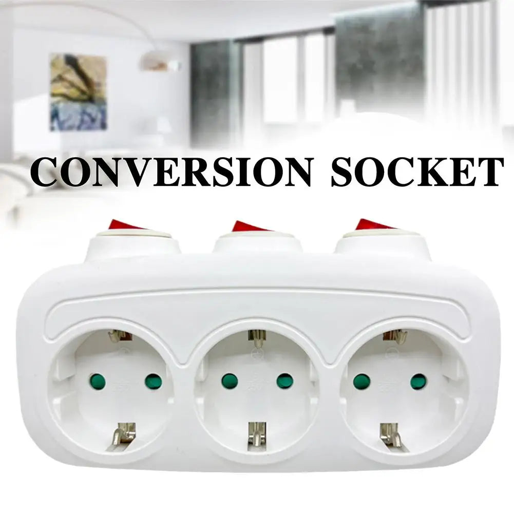 EU Electrical Socket with ON/OFF Switch – Euro Wall Outlet