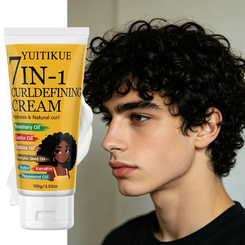 7-in-1 Curl Defining Cream | Batana Oil & Keratin Anti-Frizz