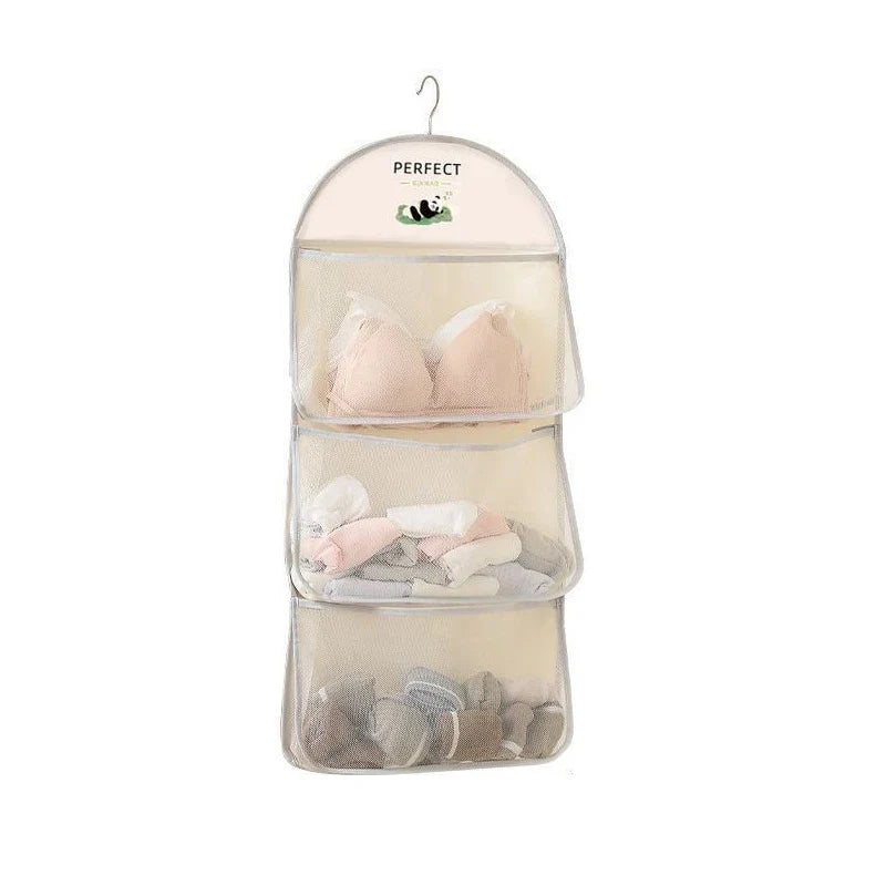 Wall Hanging Mesh Storage Bag – Wardrobe & Closet Organizer