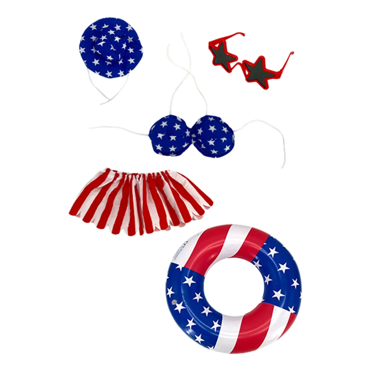 Bikini Porch Goose Summer Outfit Swimsuit Floatie Hat Sunglasses