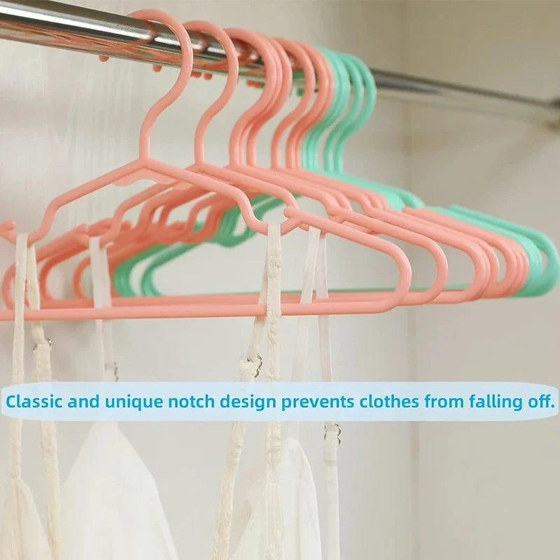 Non-Slip Plastic Clothes Hangers | Space Saving Heavy Duty