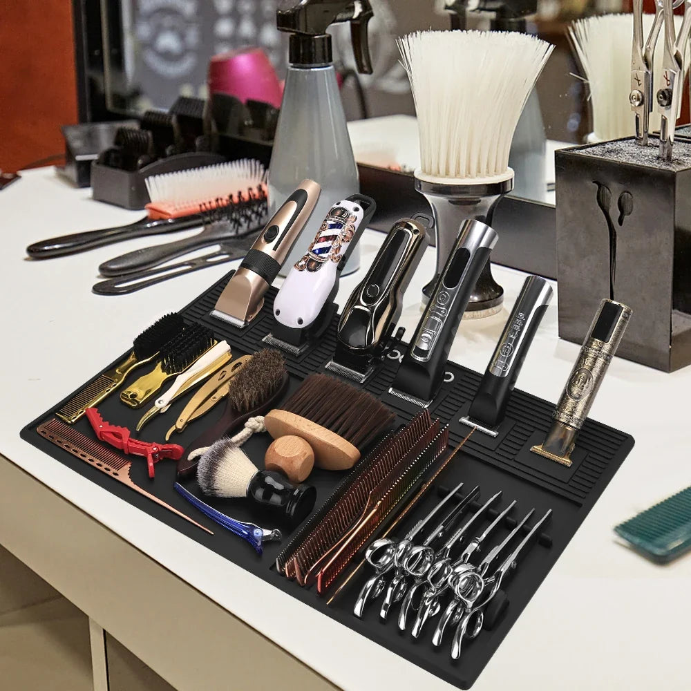 Magnetic Barber Tool Storage Pad – Waterproof Anti-Slip Mat
