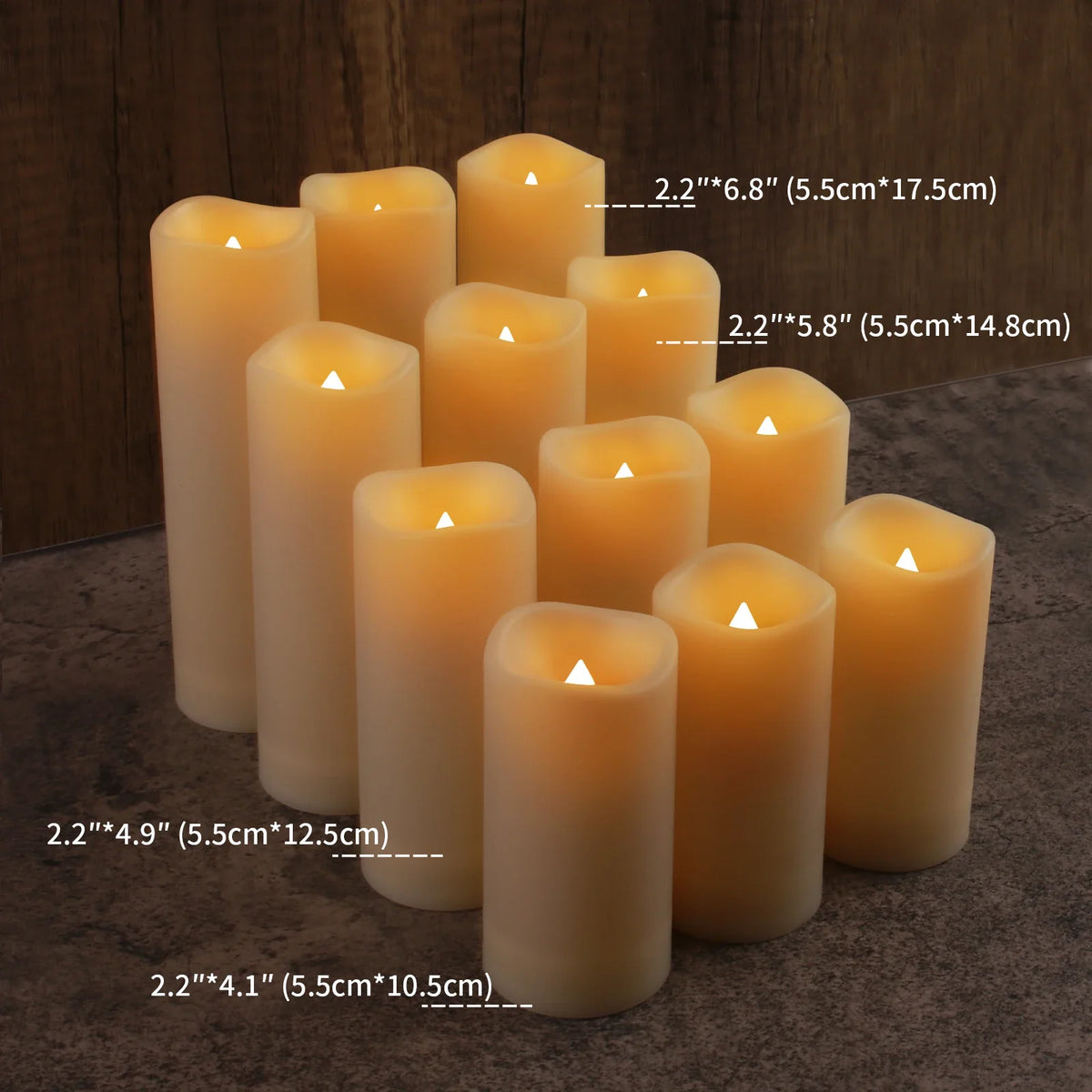 12-Pack LED Flameless Tea Light Candles with Remote & Timer