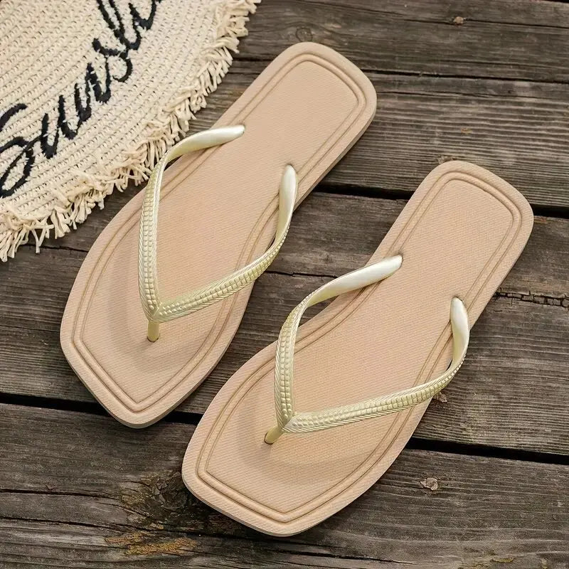 Women's Flat Flip Flop Slides – Summer Beach & Garden Sandals