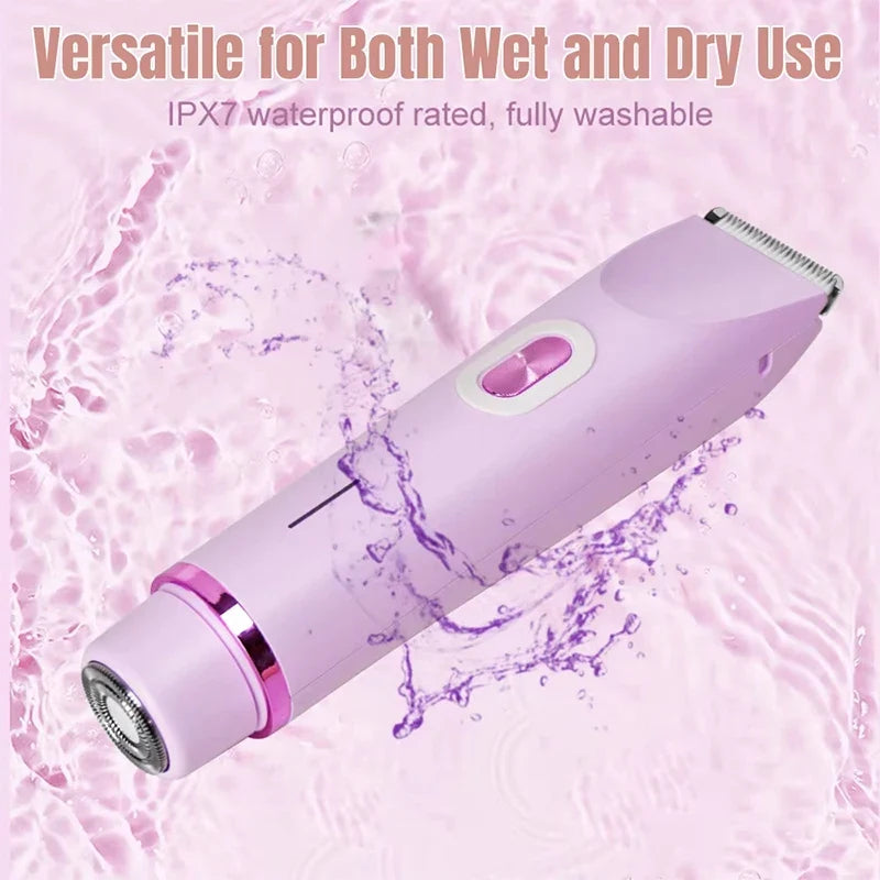 Women's Waterproof Dual-Function Electric Body Hair Trimmer