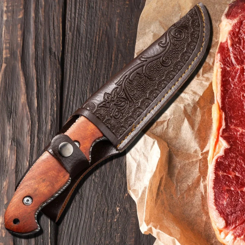 Damascus Pattern Kitchen Knife – D2 Steel Multi-Purpose Boning