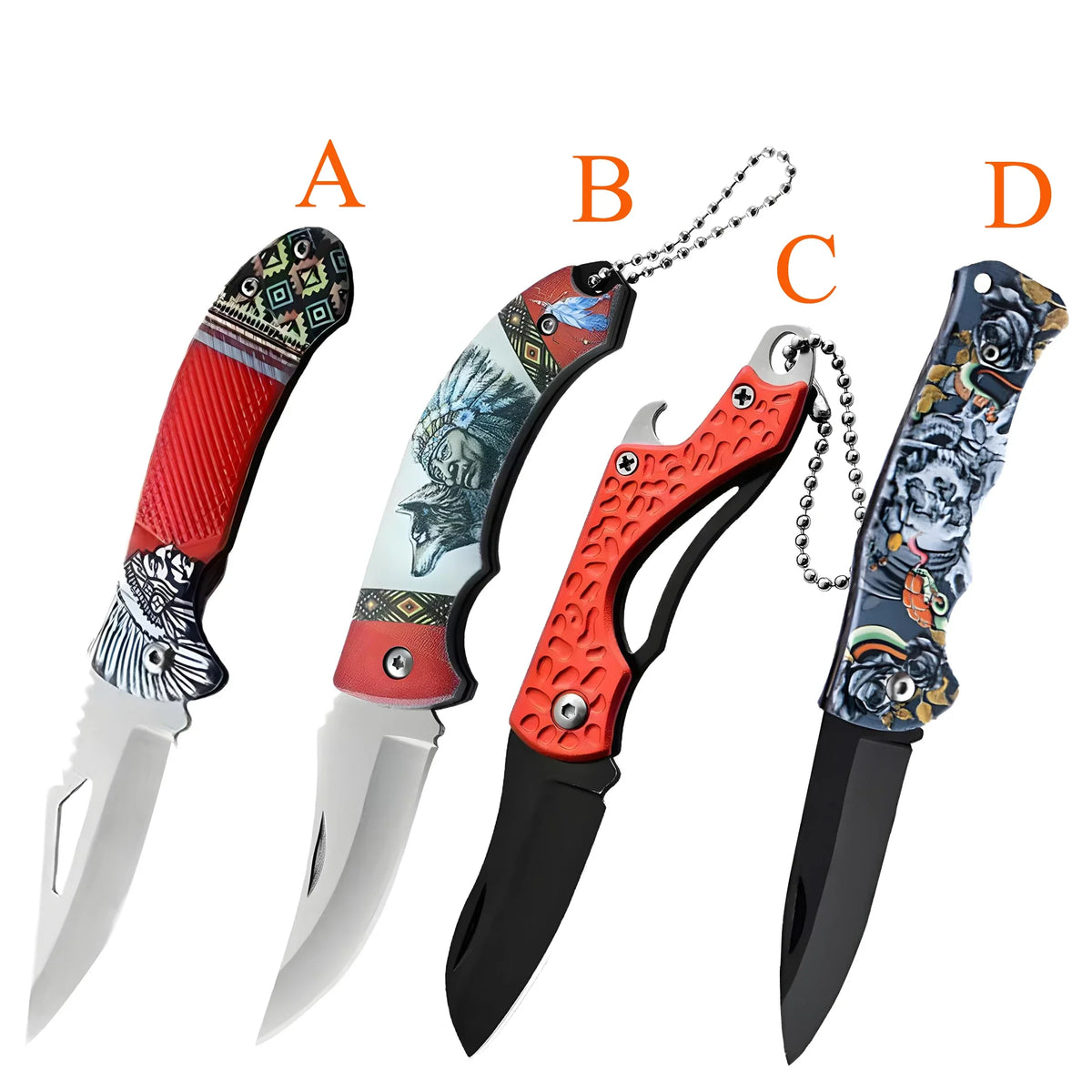 Folding Stainless Steel Paring Knife – Portable Kitchen Knife