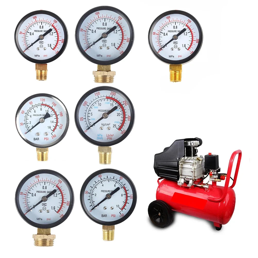 Y60 Pressure Gauge 0–230PSI G1/4 – Air, Water & Fluid