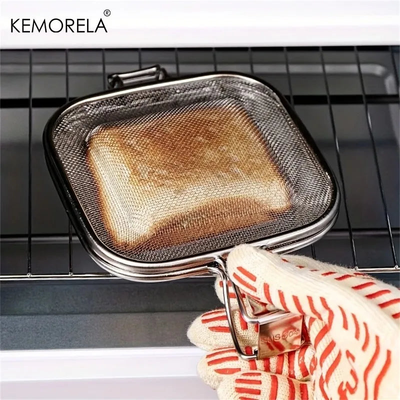 Stainless Steel Sandwich Grill Basket – Non-Stick Toaster Pan