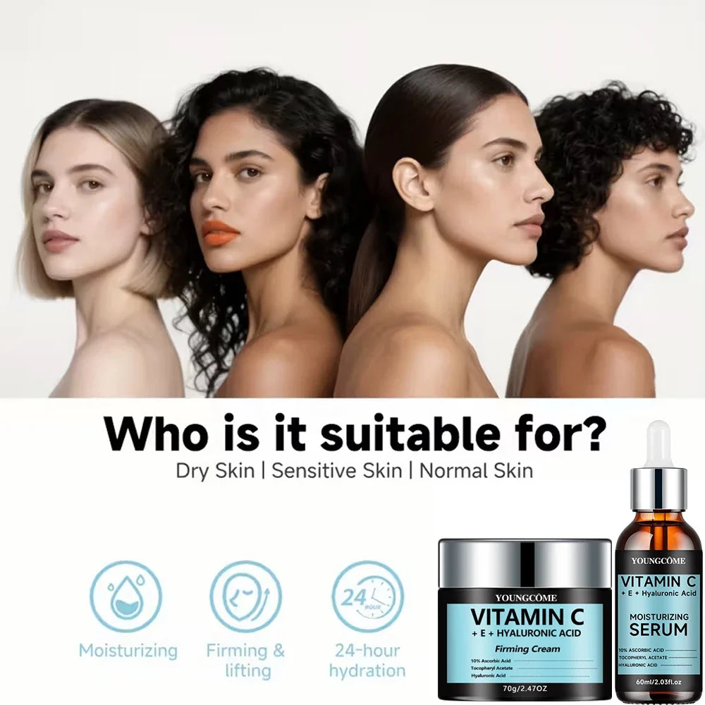 Vitamin C Face Serum 10% Ascorbic Acid, Hyaluronic & Vitamin E