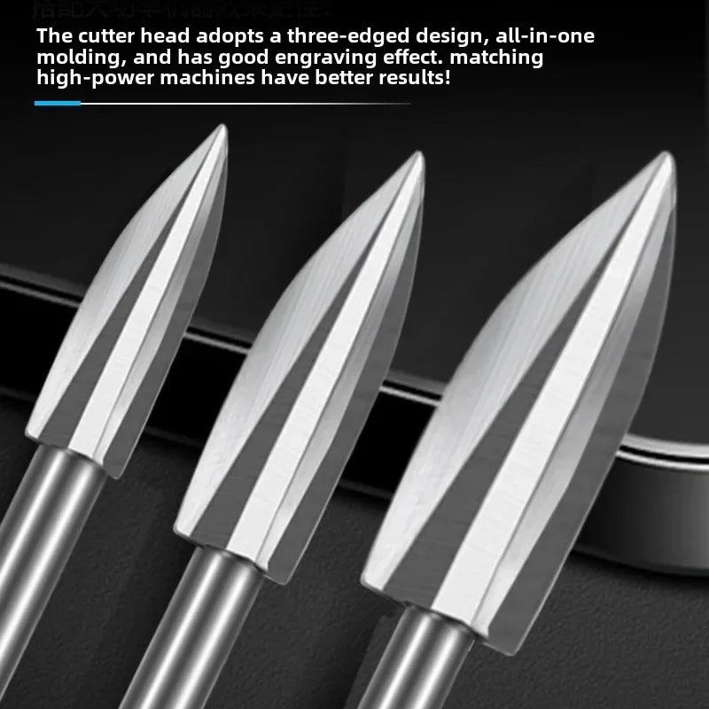 5-Piece Wood Carving Drill Bits Set – 1/8" Shank Rotary Tool