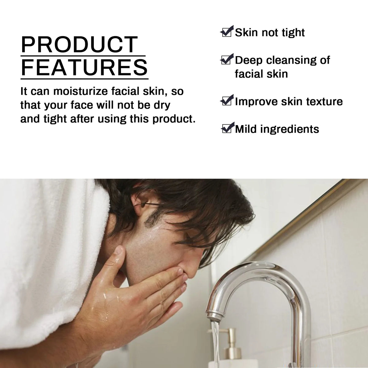 East Moon Men's Facial Cleanser – Oil Control & Pore Care
