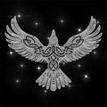 Glass Rhinestone Iron-On Appliqué – Raven Crow Design 29.7x21cm