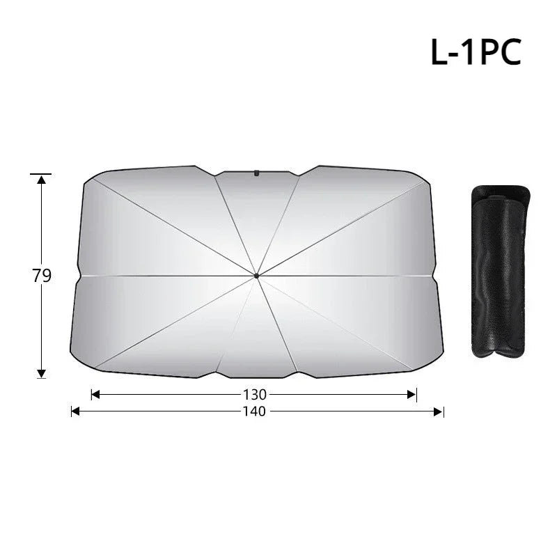 Folding Car Windshield Sunshade Umbrella | UV Block & Heat Shield