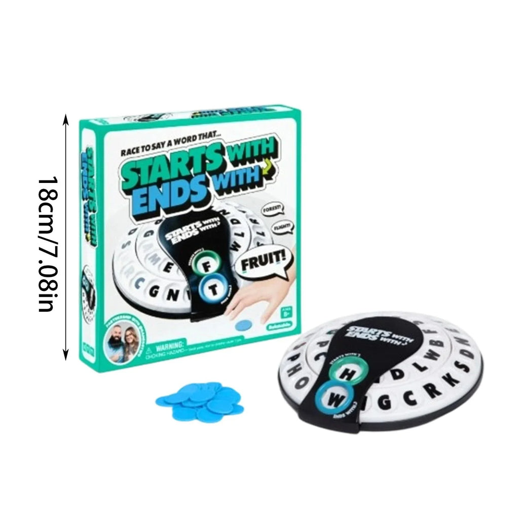 Spin Shout Word Game Fast-paced Family Letter Wheels 20 Tokens
