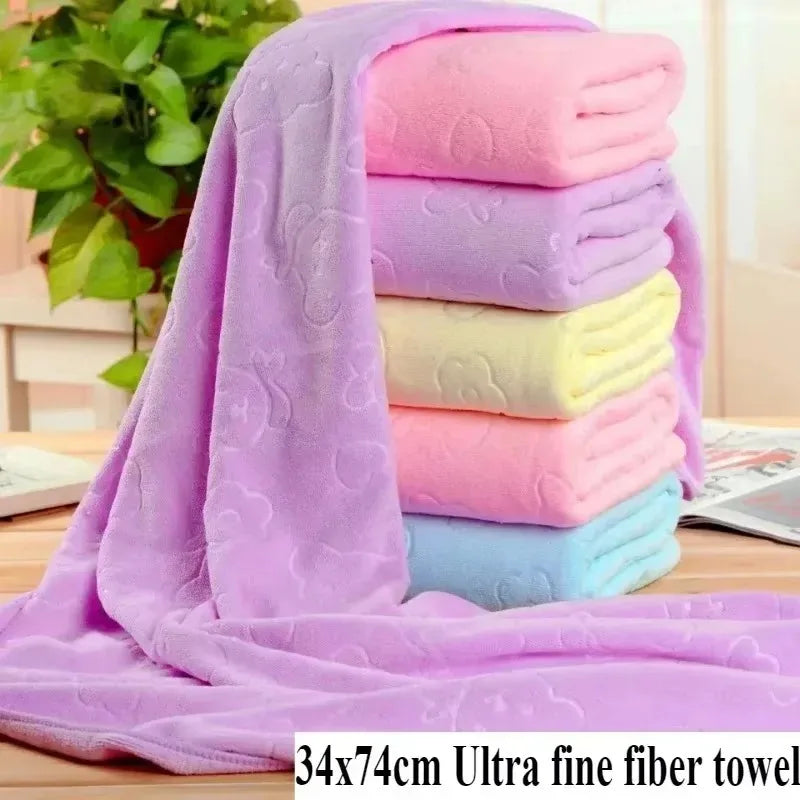 Embossed Microfiber Bath Towel | Quick-Dry & Ultra-Absorbent