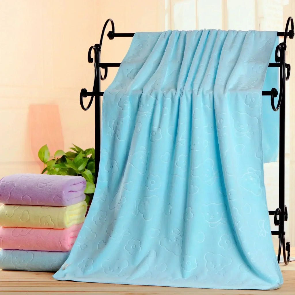 Embossed Microfiber Bath Towel | Quick-Dry & Ultra-Absorbent