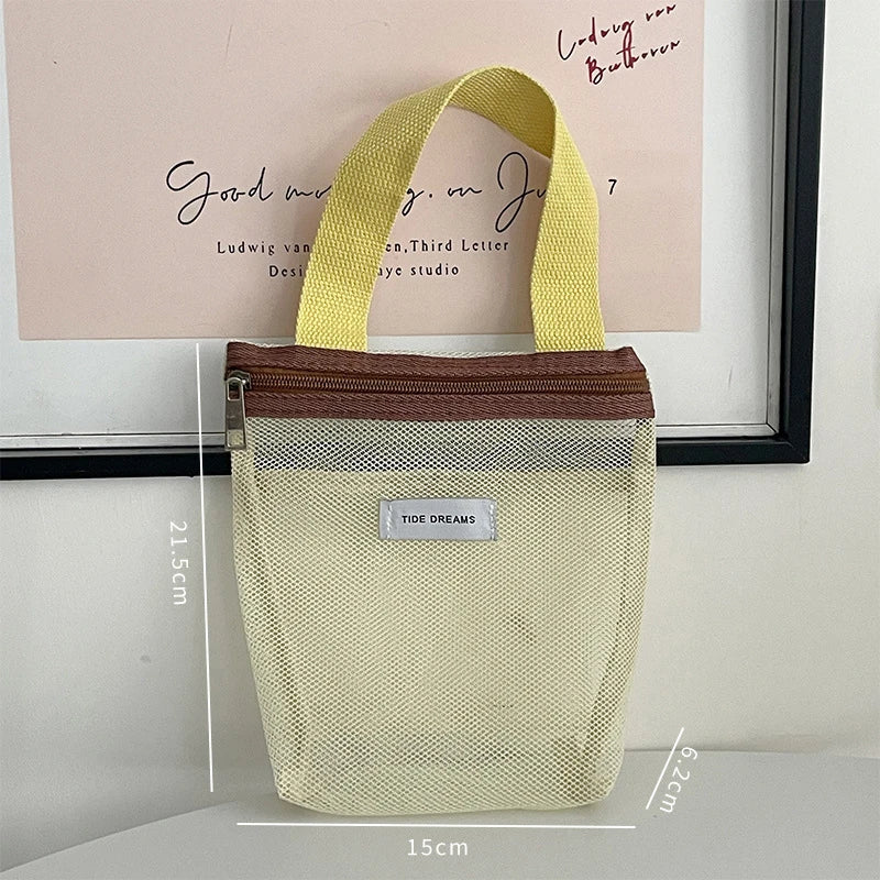 Portable Mesh Cosmetic Bag | Travel Toiletry & Makeup Organizer