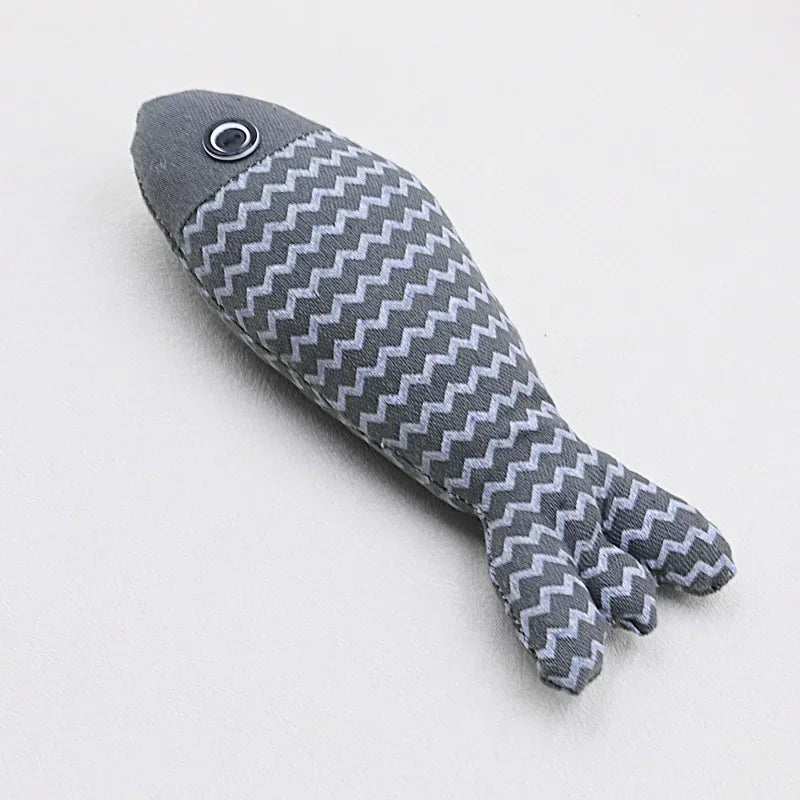 Catnip Fish Kick Toy for Cats – Chewing & Teething Plush