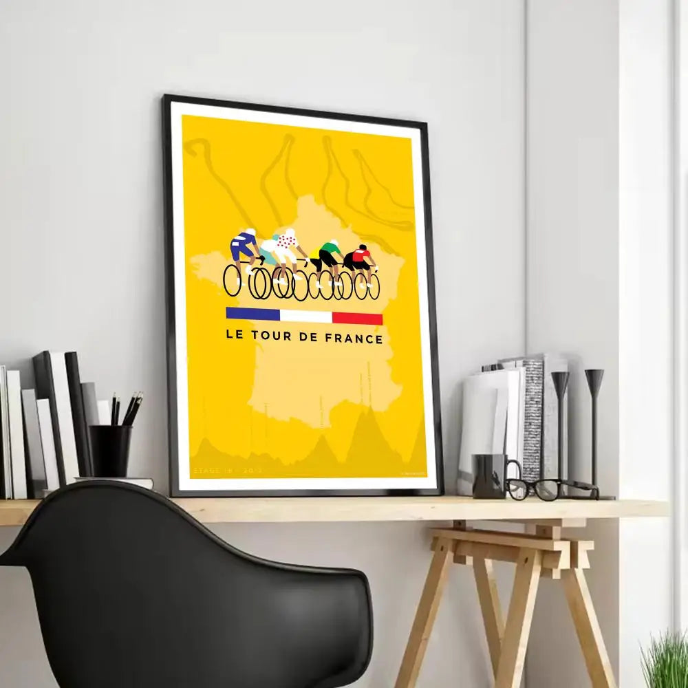 Tour de France Canvas Wall Art – Unframed Cycling Poster
